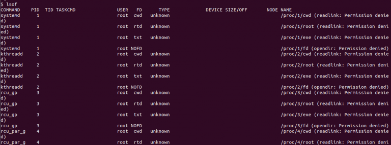 Linux lsof Command Tutorial with Examples – LinuxTect