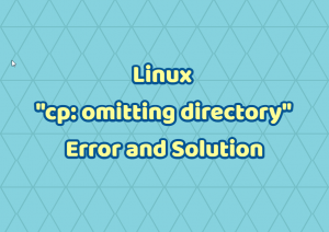 cp omitting directory linux command error