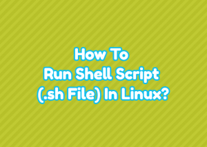 How To Run Shell Script (.sh File) In Linux? – LinuxTect