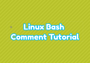 Linux Bash Comment Tutorial – LinuxTect