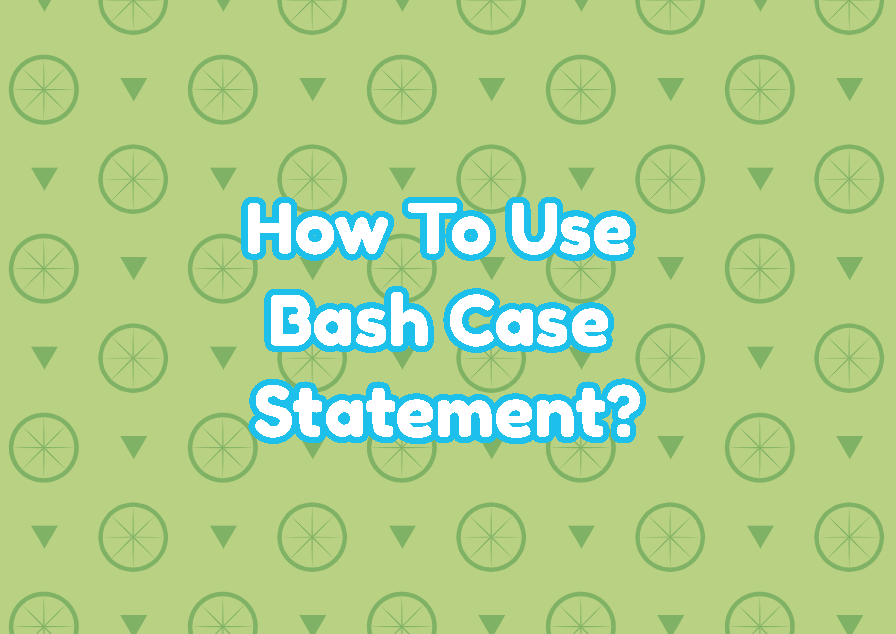 How To Use Bash Case Statement?