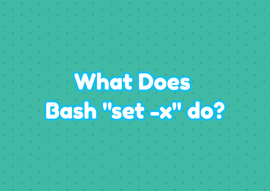 What Does Bash "set -x" do?