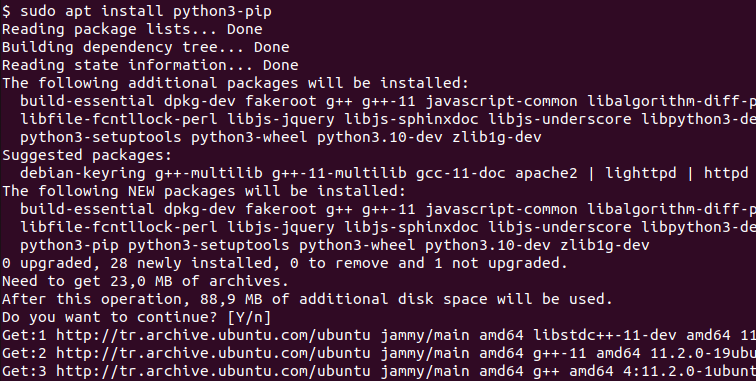 linux install pip3