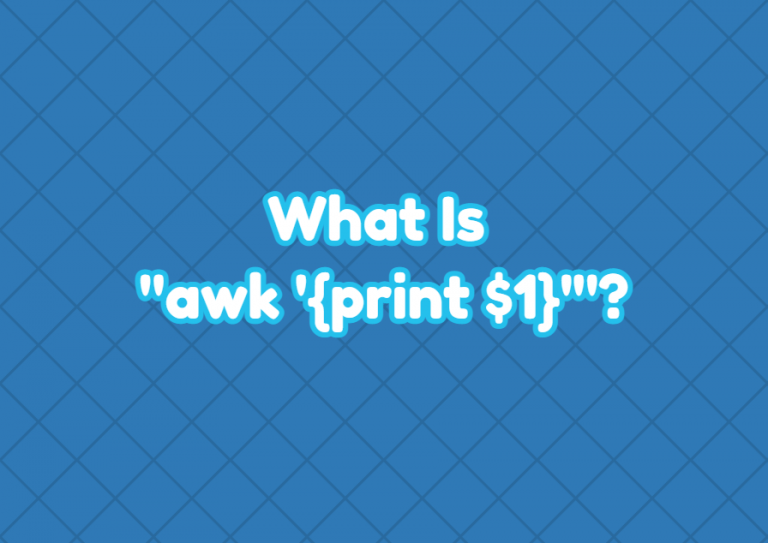 What Is awk print 1 LinuxTect