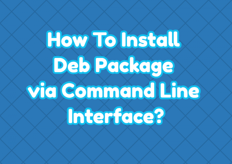 How To Install Deb Command Line