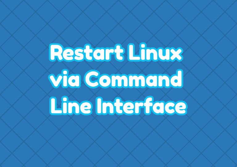 How To Restart Linux Vm From Command Line